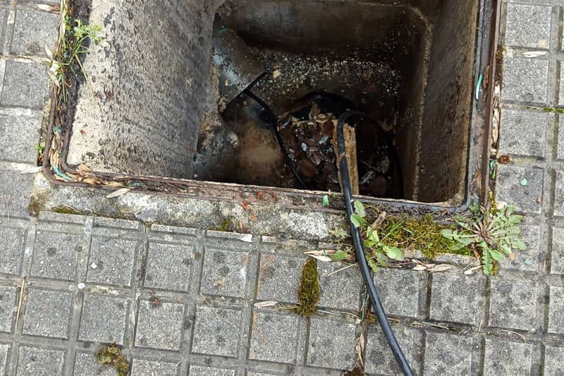 Red de alcantarillado inspeccionada y libre de residuos